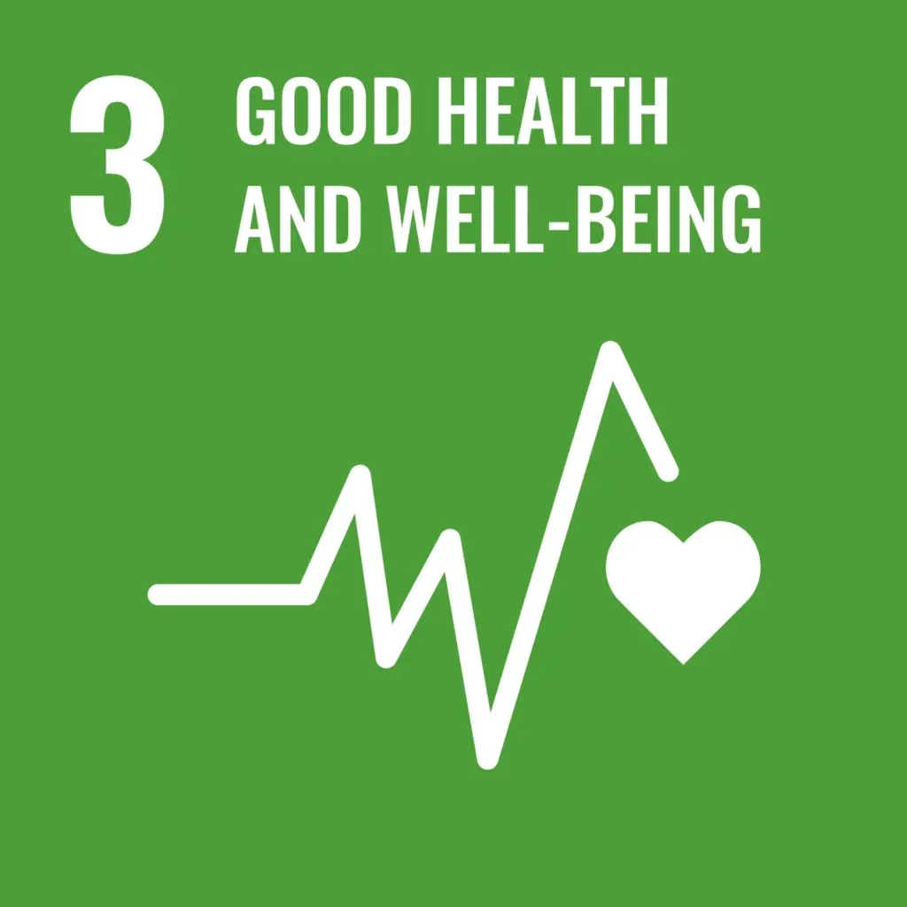 UN SDG 3 - Good health and well-being Icon of the UN SDG 3 - Good health and well-being